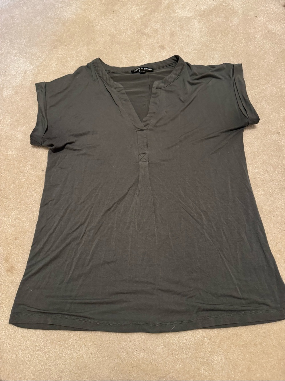 Women's Green Short-Sleeve Shirt